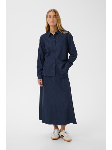 PART TWO Langarm - Hemd SarafiaPW Straight fit in Rinse Blue Denim