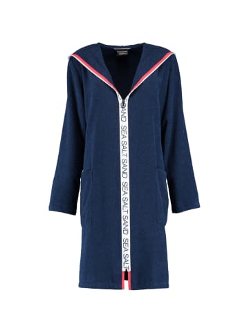 Cawö Cawö Bademäntel Damen Reißverschluss mit Kapuze Sea Salt Sand 3101 navy - 133 in navy - 133