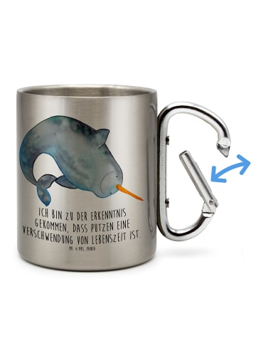 Mr. & Mrs. Panda thermotasse Narwal mit Spruch in Silber