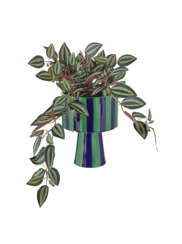 Butlers Blumentopf LINES mit Fuß in Blau