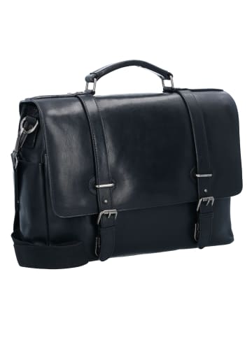 Leonhard Heyden Roma Aktentasche Leder 39 cm Laptopfach in schwarz