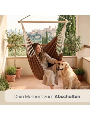 AMANKA XXL Hängesessel 185x130cm bis 150kg - 2 Personen Schwebesessel Hängestuhl Garten