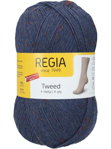 Regia Handstrickgarne 4-fädig Uni Tweed, 100g in Jeans