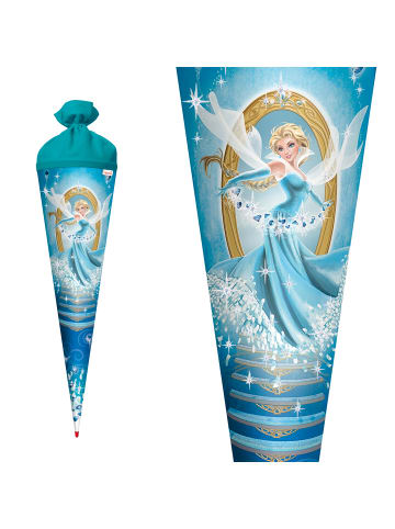 ROTH Schultüte groß Kristall-Prinzessin 70 cm, Glitter in Hellblau