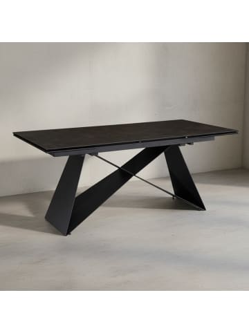 KADIMA DESIGN Esszimmertisch 180 - 260 cm Ausziehbar Keramik Glas , in Schwarz