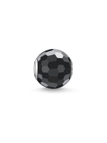 Thomas Sabo Bead Obsidian Facettiert in silberfarben, schwarz