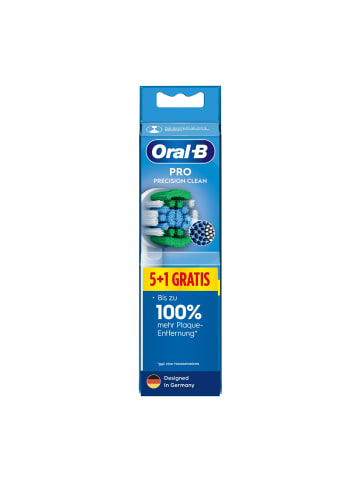 Oral-B 6 er-Set Precision Clean Aufsteckbürsten, 5 + 1 Gratis in Weiß