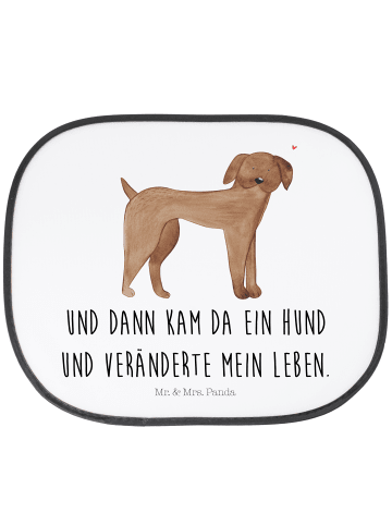 Mr. & Mrs. Panda Sonnenschutz Hund Dogge mit Spruch in Weiß