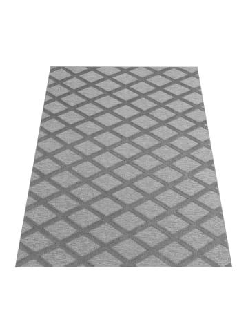 KADIMA DESIGN Waschbarer Teppich waschmaschinenwaschbar Rauten Küche, Flur in Grau