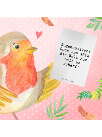Mr. & Mrs. Panda Klappkarte Spruch Augenoptiker Schärfe mit Spruch in Weiß