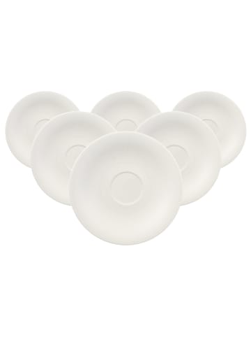 Villeroy & Boch 6er Set Cappuccinountertassen New Cottage Basic ø 19 cm in weiß