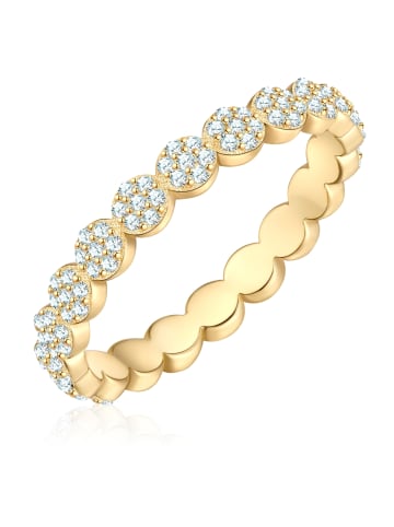 Glanzstücke München Ring aus Sterling Silber mit Zirkonia in gelbgold