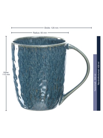 LEONARDO Keramiktasse MATERA 6er-Set 430 ml blau