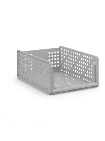 relaxdays 3 x Schrank Organizer in Grau - (B)33,5 x (H)18 x (T)43,5 cm
