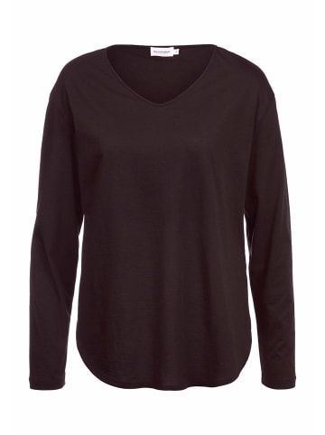 Hessnatur Longsleeve in schwarzbeere