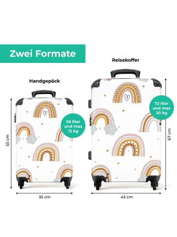 NoBoringSuitCases Suitcase, Handgepäck, Koffer, Trolley, Reisekoffer Regenbogen- und