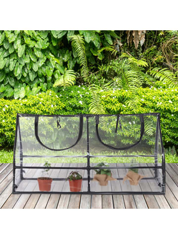 relaxdays Gewächshausaus in Transparent - (B)120 x (H)60 x (T)60 cm
