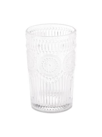 relaxdays 4 x Trinkglas "Vintage" in Transparent - 400 ml