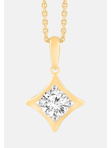 Ethische Diamanten Halskette aus 375 Gelbgold mit Lab Grown Diamant