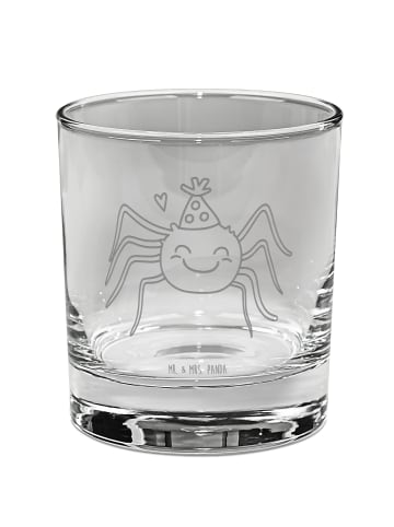Mr. & Mrs. Panda Tumbler Glas Spinne Agathe Party ohne Spruch in Transparent