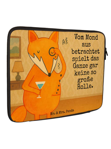 Mr. & Mrs. Panda Laptop Tasche Fuchs Lord Design mit Spruch in Weiß
