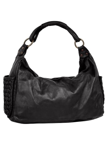 Samantha Look Handtasche echt Leder in schwarz
