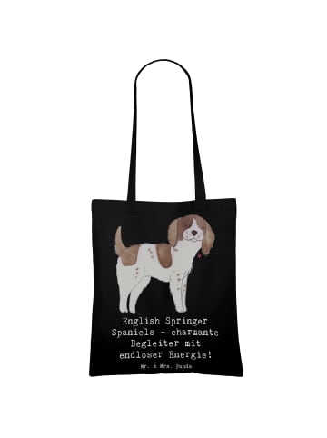 Mr. & Mrs. Panda Shopping Tasche English Springer Spaniel Charme... in Schwarz