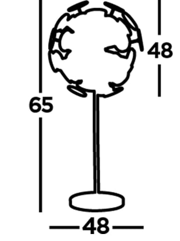 Licht-Erlebnisse Tischlampe (B)48 x (L)48 x (H)65 cm in Schwarz Gold
