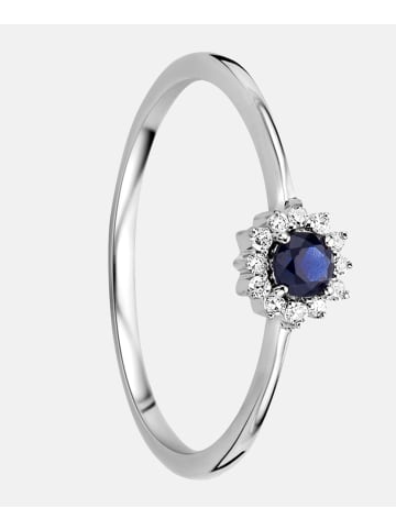 Diamant L'éternel Ring aus 375 Weißgold mit Diamant mit Saphir