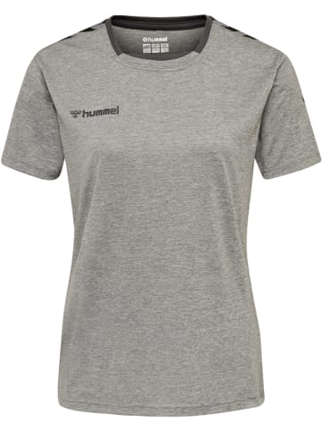 Hummel Hummel T-Shirt Hmlauthentic Multisport Damen Atmungsaktiv Schnelltrocknend in GREY MELANGE