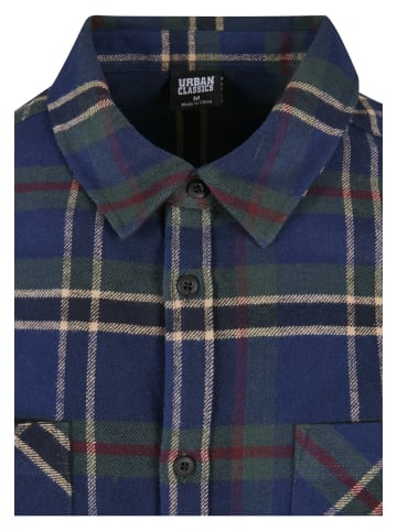 Urban Classics Long Sleeve Shirt in darkblue/bottlegreen