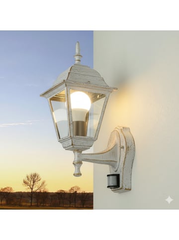 Licht-Erlebnisse Außen Wandlampe (B)15 x (H)37.5 cm in Weiß GoldWeiß Gold