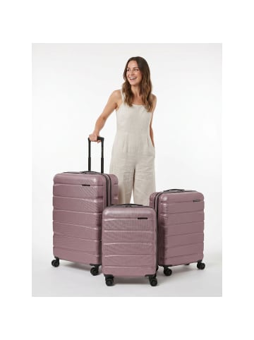Franky Munich 4.0 4 Rollen Kofferset 3-teilig mit Dehnfalte in shiny rose shiny