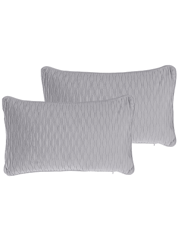 Beliani 2er-Set Dekokissen MOTARI in Grau