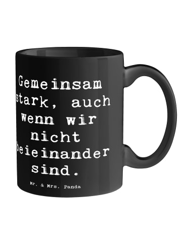 Mr. & Mrs. Panda Tasse Trennung von den Eltern mit Spruch in Schwarz
