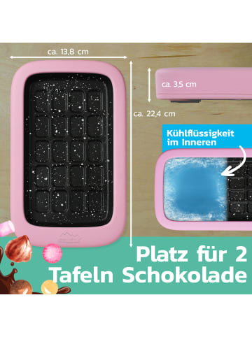 Stoneline Schokoladenform Tief | 22,5x14 cm | mit Kühlung in Rosa