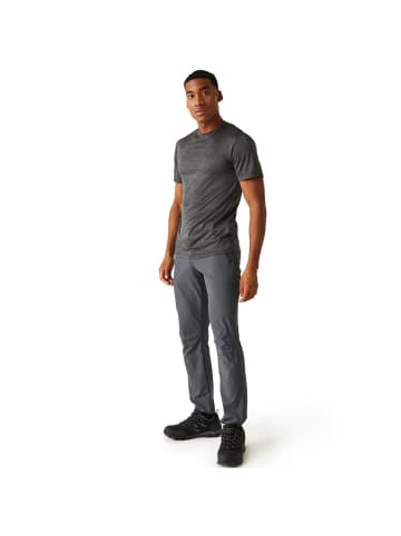 Regatta Xert Stretch III Herren Wanderhose mit Gürtel in Kurzgröße in Seal Grey