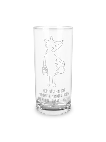 Mr. & Mrs. Panda Wasserglas Fuchs Laterne mit Spruch in Transparent