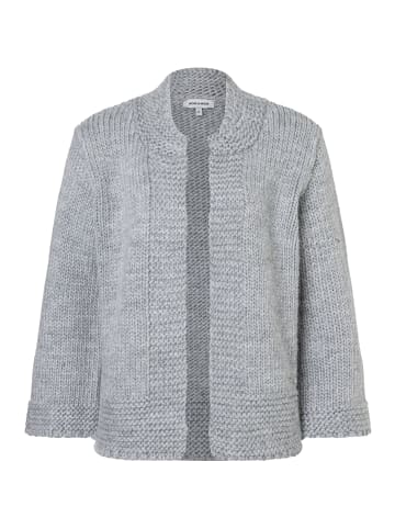 More & More 3/4-Arm-Cardigan mit Wollanteil in silvergrey melange