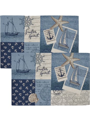 Sander Gobelin Tischset 2er-Pack Sailor Patch in Sailor Patch