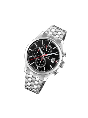 Festina Chronograph-Armbanduhr Festina Timeless Chronograph silber groß (ca. 43mm)