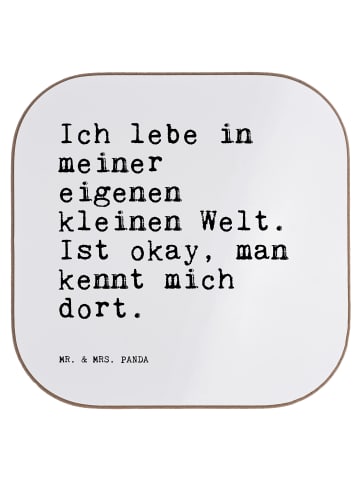 Mr. & Mrs. Panda Tischuntersetzer Ich lebe in meiner... mit Spruch in Weiß