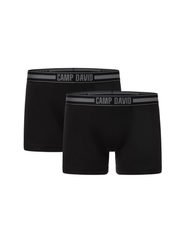 CAMP DAVID  Boxershorts 2er Pack casual in Schwarz