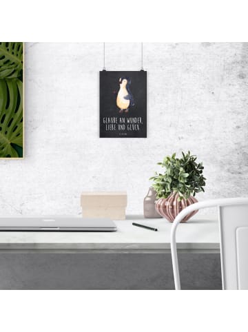 Mr. & Mrs. Panda Wandposter Pinguin Marienkäfer mit Spruch in Kreidetafel