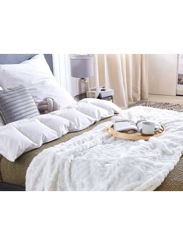 Beliani Kuscheldecke TOURZA in Weiß - (W) 150 x (H) 2 x (L) 200 cm