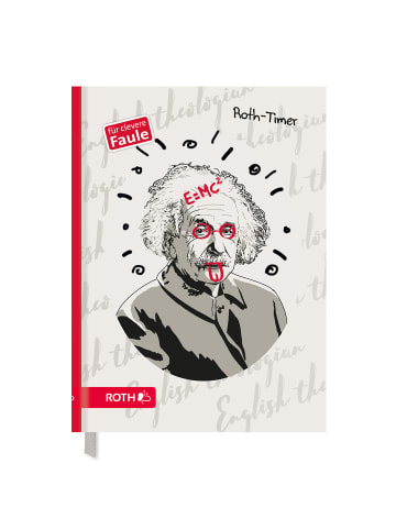 ROTH A5 Schülerkalender Einstein mit clevere Faule System in Bunt