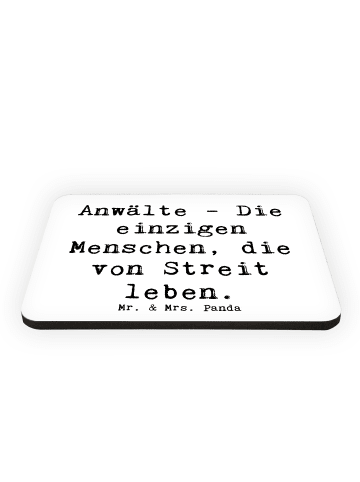 Mr. & Mrs. Panda Magnet Spruch Anwalt Streitmacher mit Spruch in Weiß
