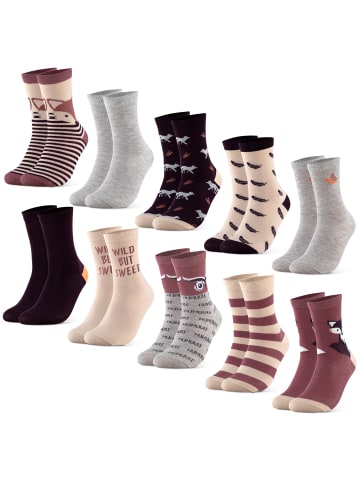 Occulto 8er Pack Motiv Kindersocken Fantasia in Fuchs