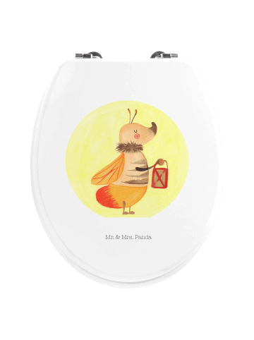 Mr. & Mrs. Panda Motiv WC Sitz Glühwürmchen ohne Spruch in Weiß