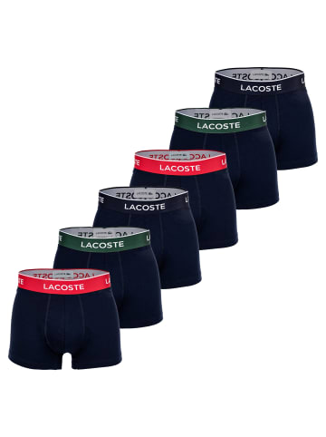 Lacoste Boxershort 6er Pack in Dunkelblau/Grün/Rot